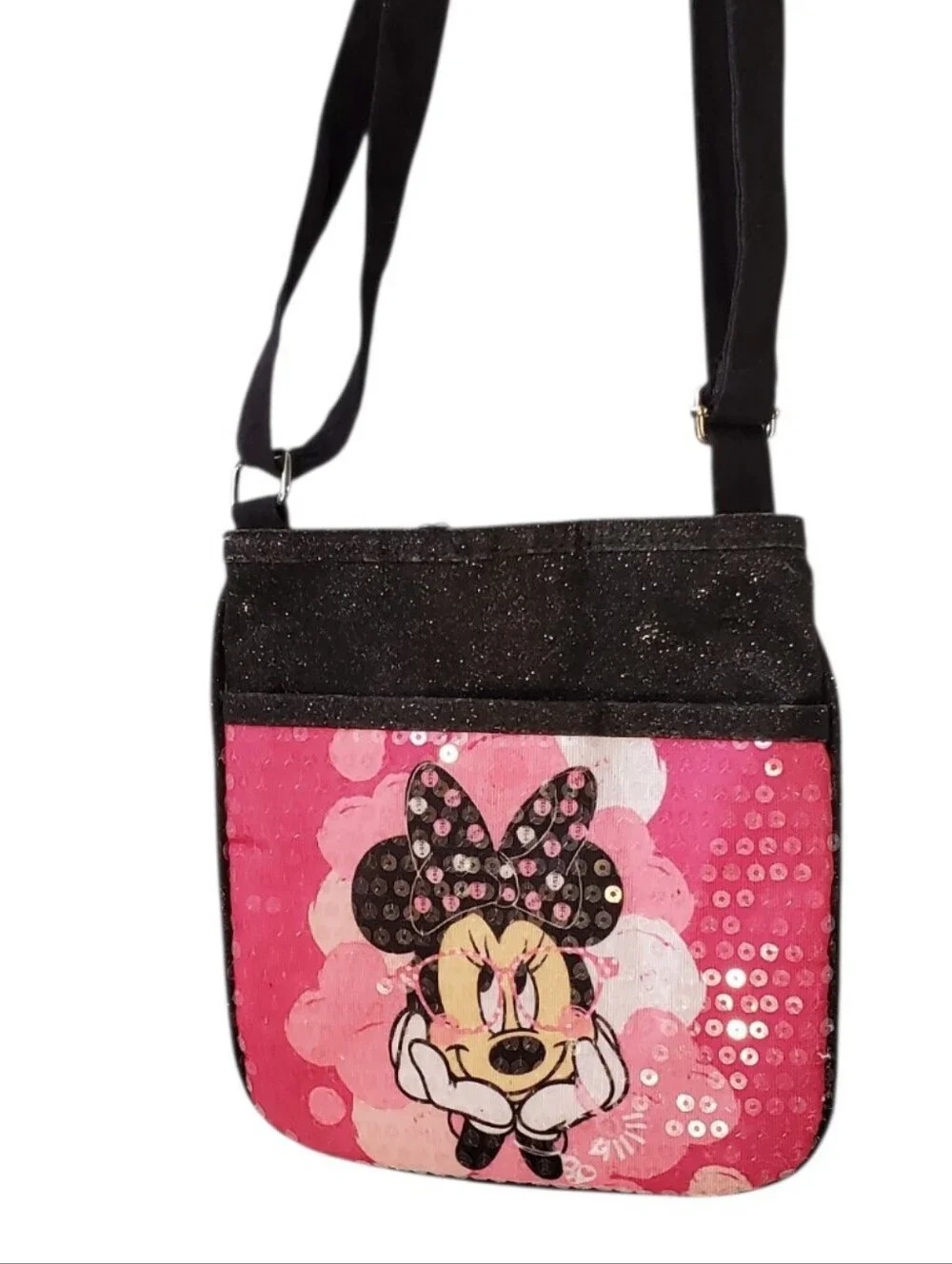 Disney Minnie Mouse Small Sequin Purse With Sticky Closure